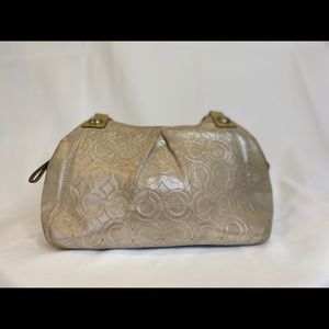 Coach shiny pearl color mini purse